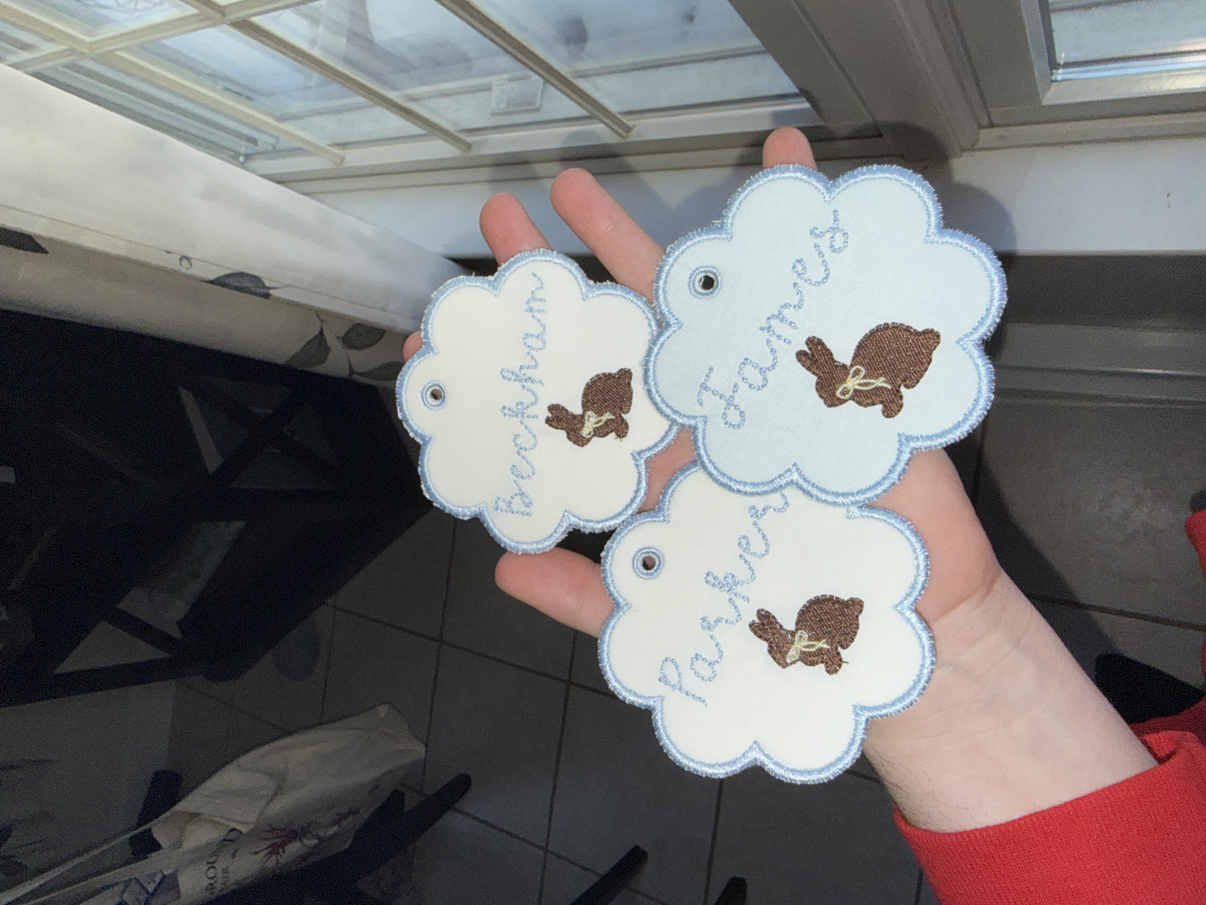 Embroidered Bag Tags